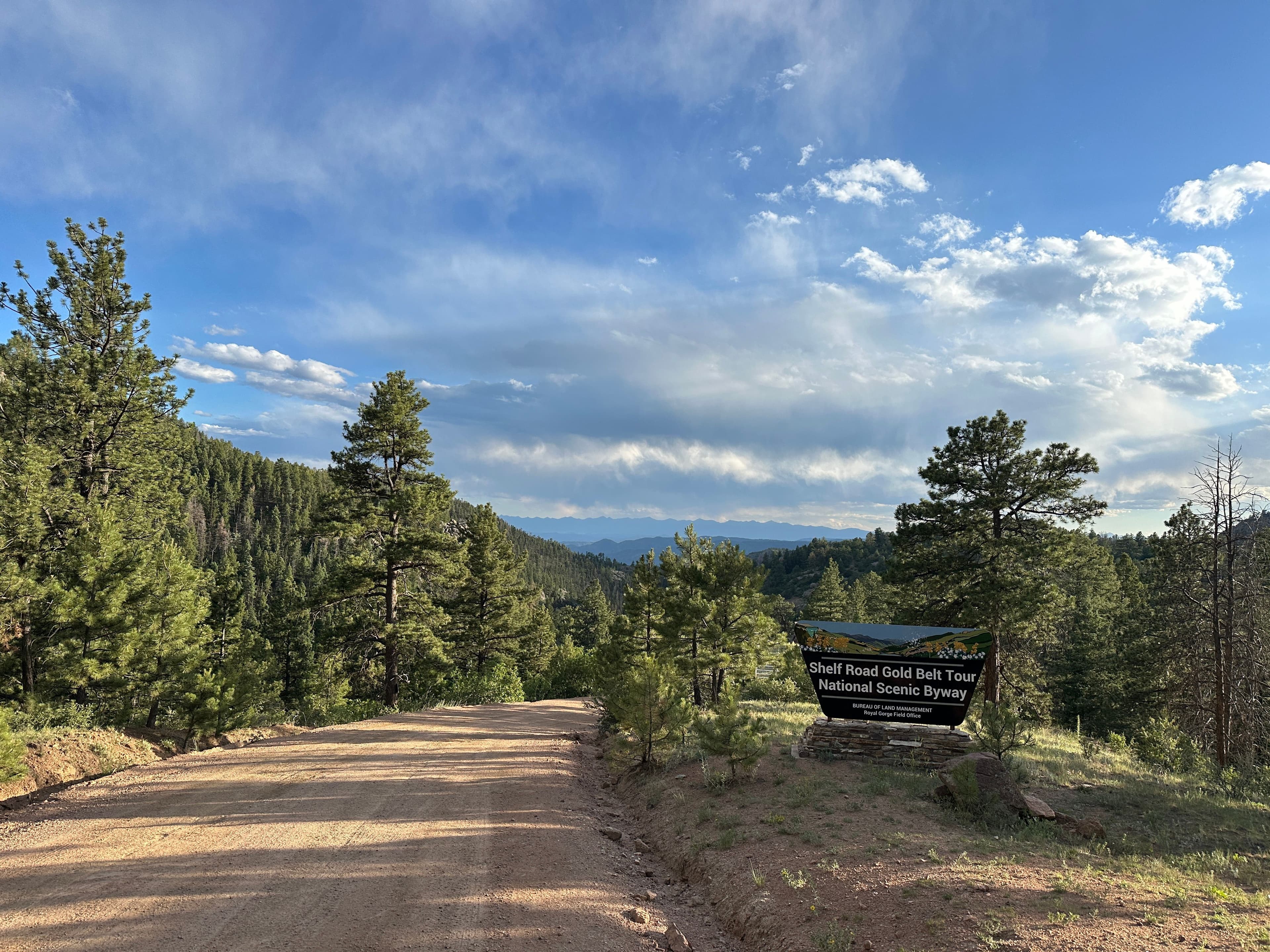Shelf road sign
